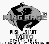 Ring Rage (Japan) Title Screen